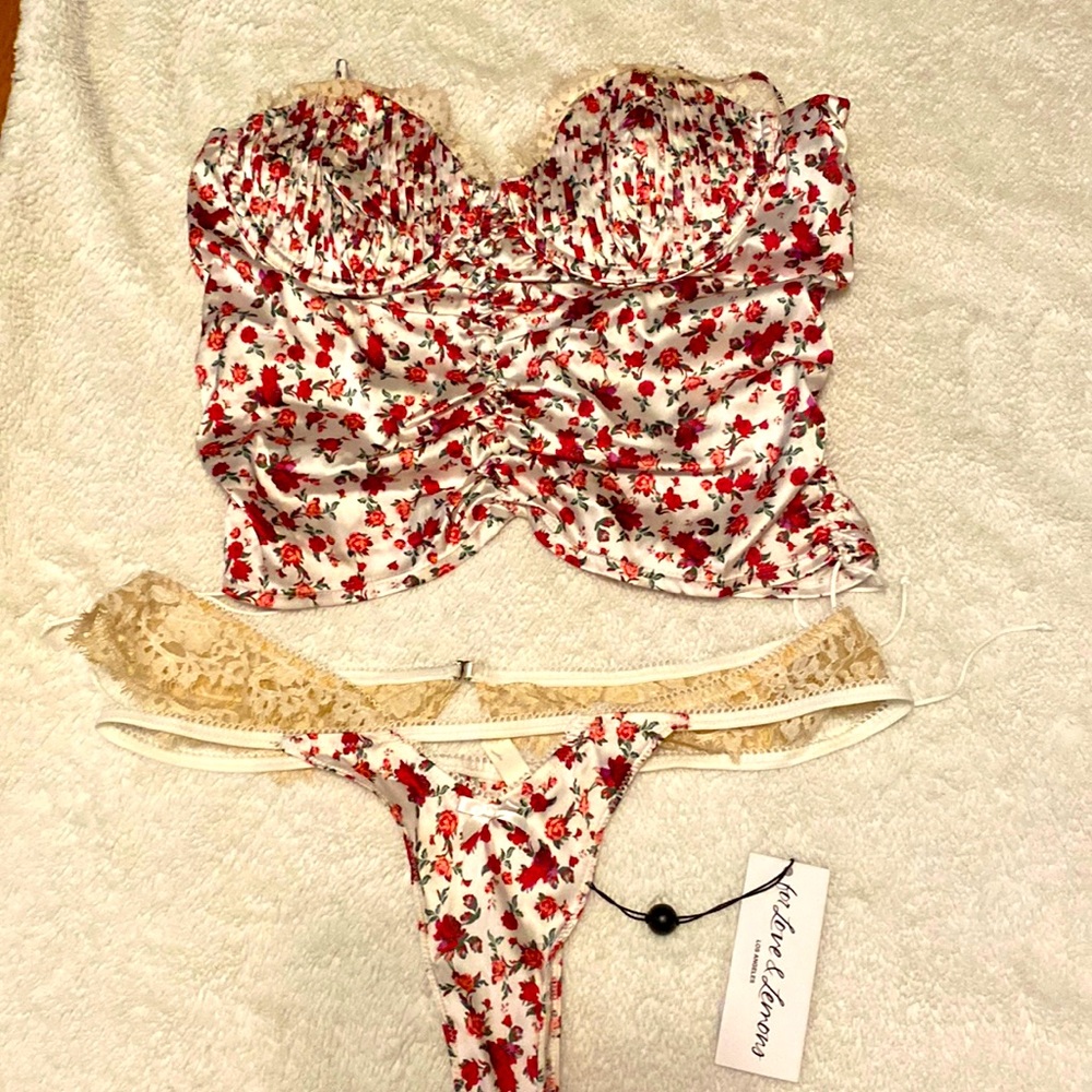 This is a set Xl camisole and thong roses 🌹this no longer sold-forloveand lemon